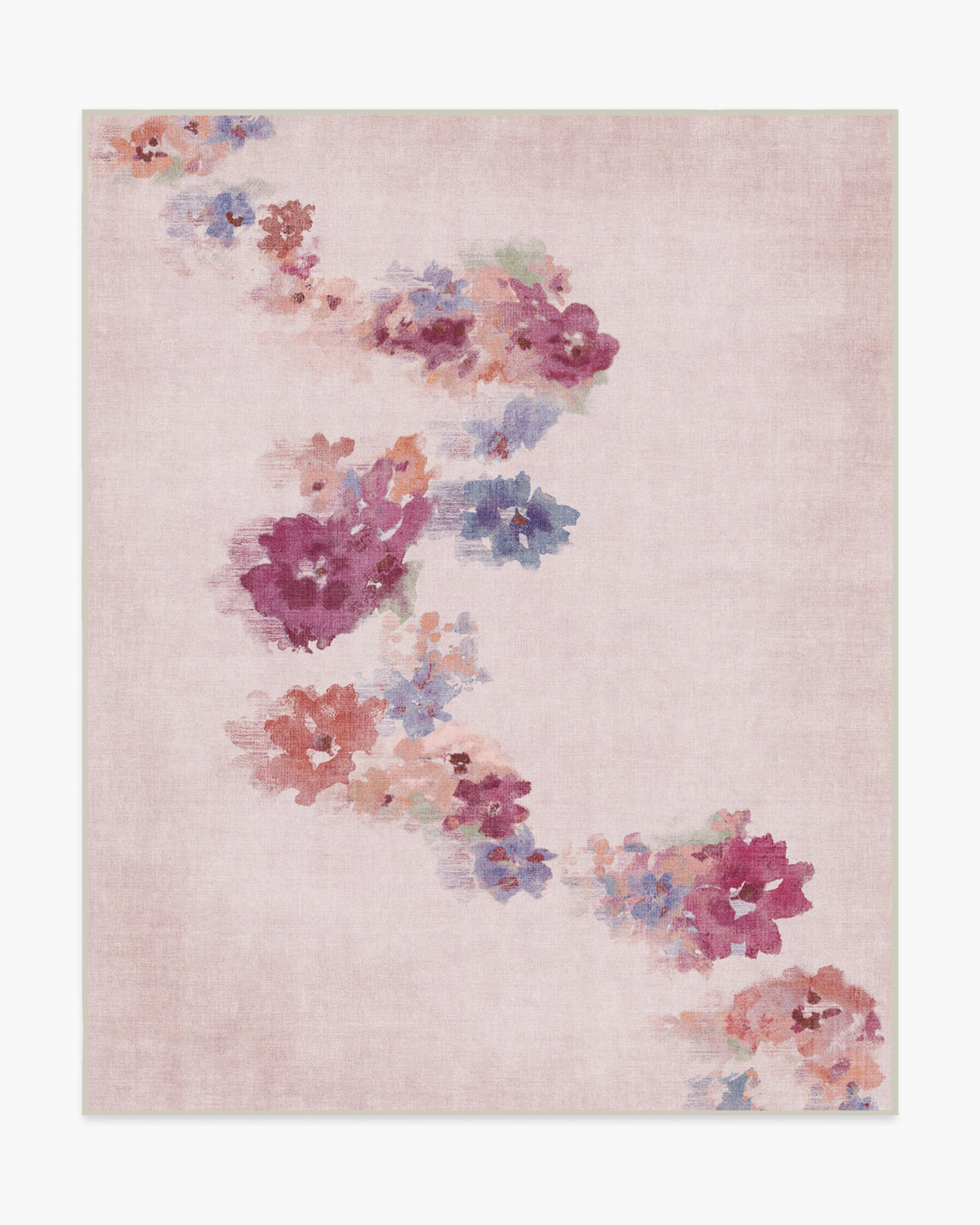 Clara — Halı, Soft Gül, AREA, beyaz zemin, 8x10
