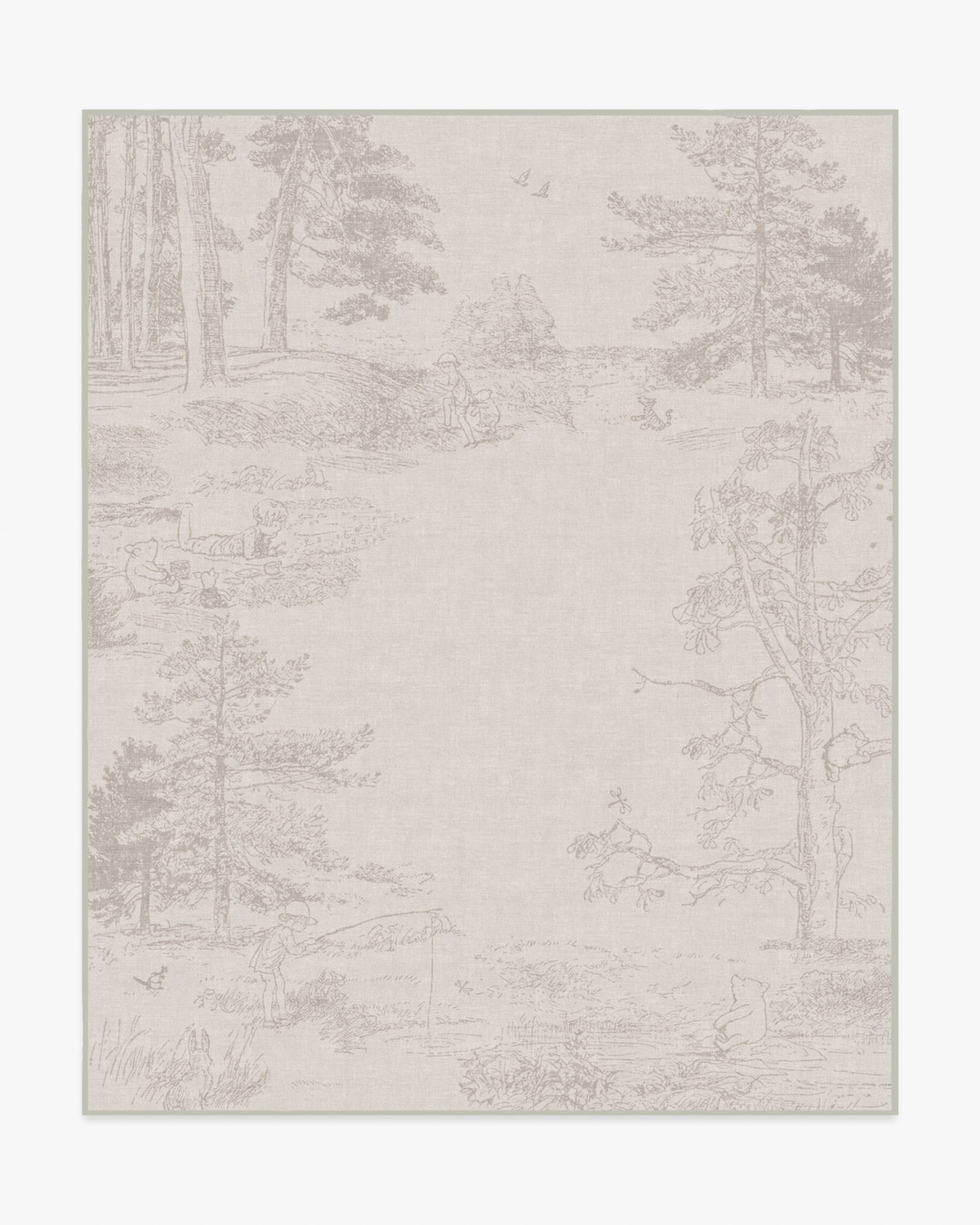Hundred Acre — Halı, Wood Soft Gri, AREA, beyaz zemin, 8x10