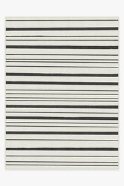 Hudson Stripe — Halı, Siyah, AREA, beyaz zemin, 9x12