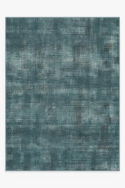 Sudaria Solid — Halı, Turkuaz Mavi, AREA, beyaz zemin, 9x12