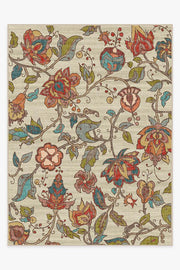 Frida Floral — Halı, Doğal, AREA, beyaz zemin, 9x12