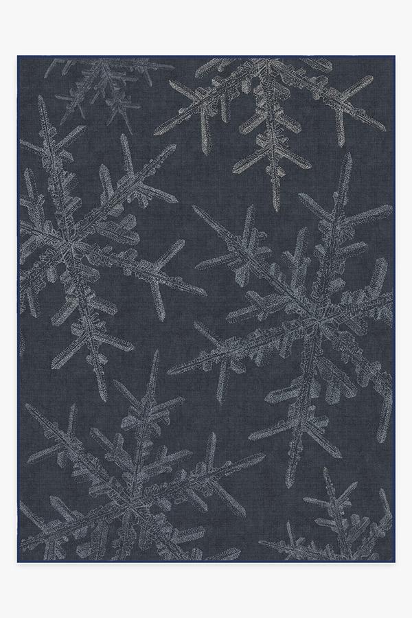Snowflake — Halı, Lacivert, AREA, beyaz zemin, 9x12