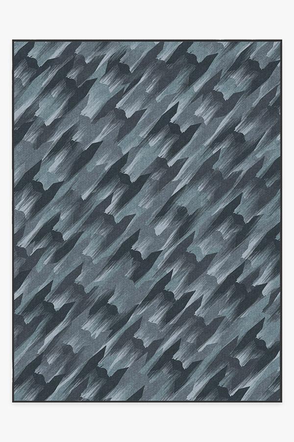 Tie Fighter Houndstooth — Halı, Mavi, AREA, beyaz zemin, 9x12