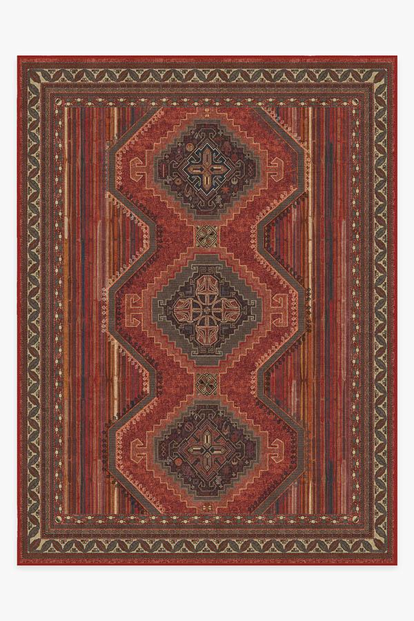 Mandalore — Halı, Scarlet Kırmızı, AREA, beyaz zemin, 9x12