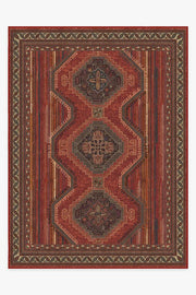 Mandalore — Halı, Scarlet Kırmızı, AREA, beyaz zemin, 9x12