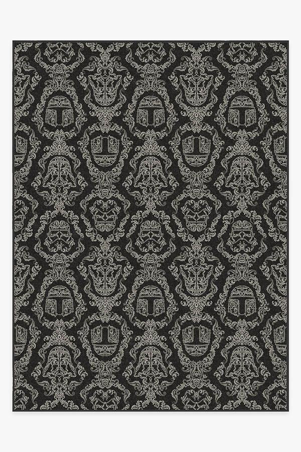 Dark Side Damask — Halı, Antrasit, AREA, beyaz zemin, 9x12