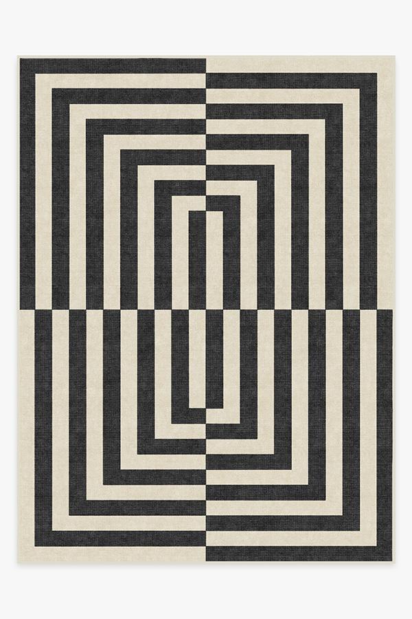 Op Art — Halı, Antrasit, AREA, beyaz zemin, 9x12