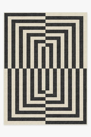 Op Art — Halı, Antrasit, AREA, beyaz zemin, 9x12