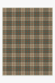 Dress Stewart Tartan — Halı, Haki, AREA, beyaz zemin, 9x12