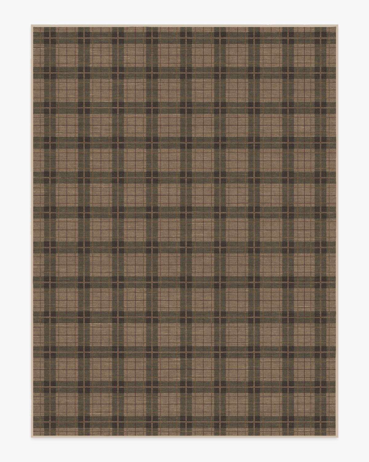 Alfie Plaid — Halı, Doğal Yeşil, AREA, beyaz zemin, 9x12
