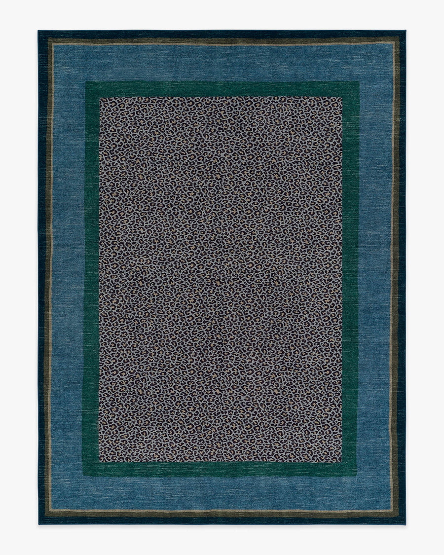 Panthera — Halı, Mavi Yeşil, AREA, beyaz zemin, 9x12