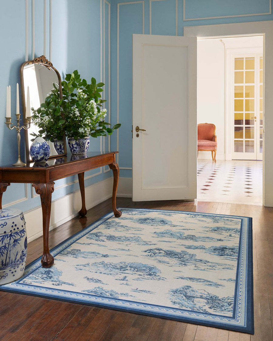 Provence Toile — Halı, Delft Mavisi, AREA, yaşam alanı, 5x7