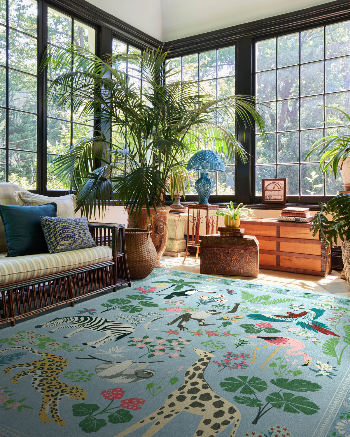 Jingle Jungle — Halı, Arduvaz Mavisi, AREA, yaşam alanı, 8x10
