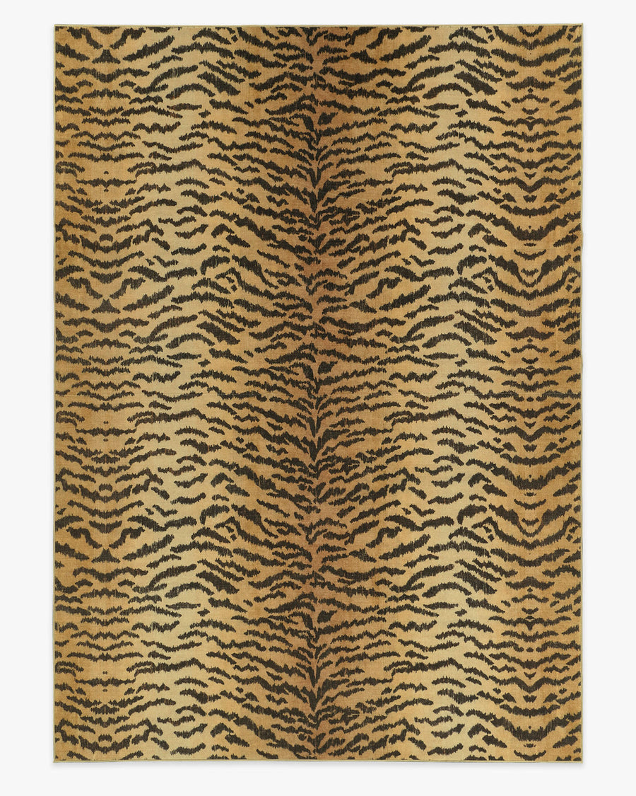 Tigre — Halı, Altın, AREA, beyaz zemin, 10x14