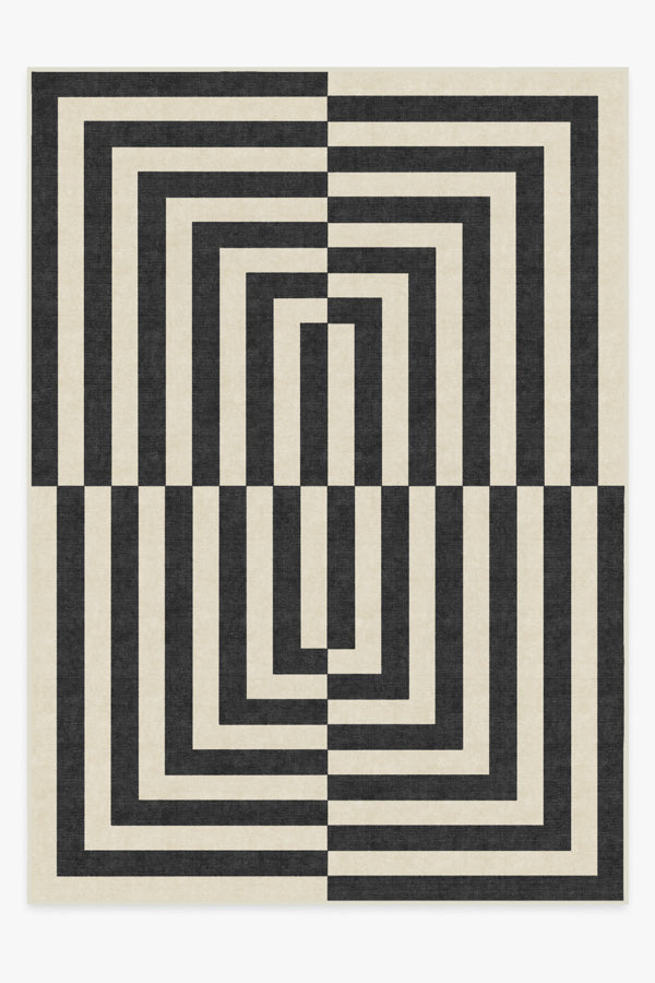 Op Art — Halı, Antrasit, AREA, beyaz zemin, 10x14