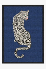 Snow Leopard — Halı, Safir, AREA, beyaz zemin, 10x14