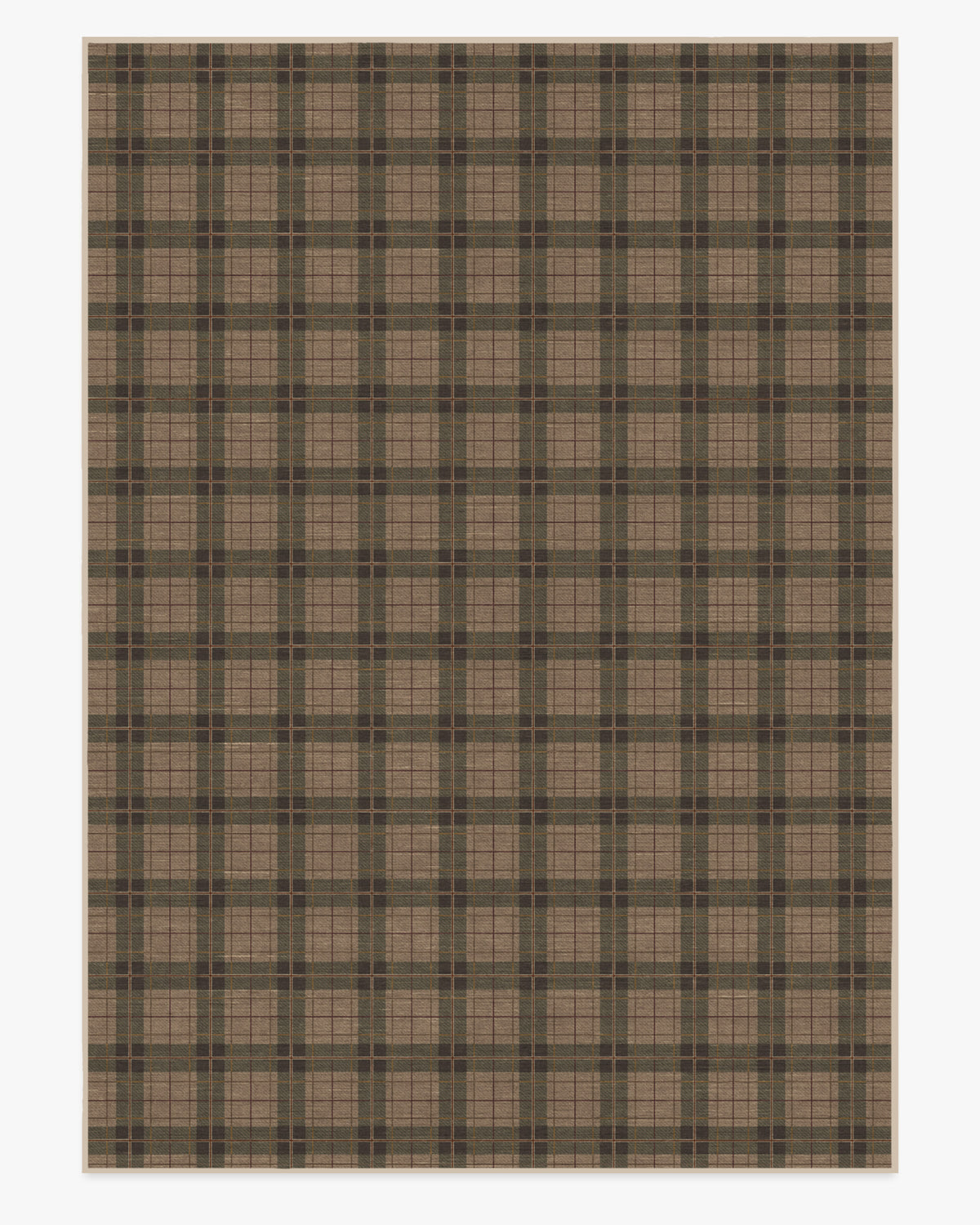 Alfie Plaid — Halı, Doğal Yeşil, AREA, beyaz zemin, 10x14