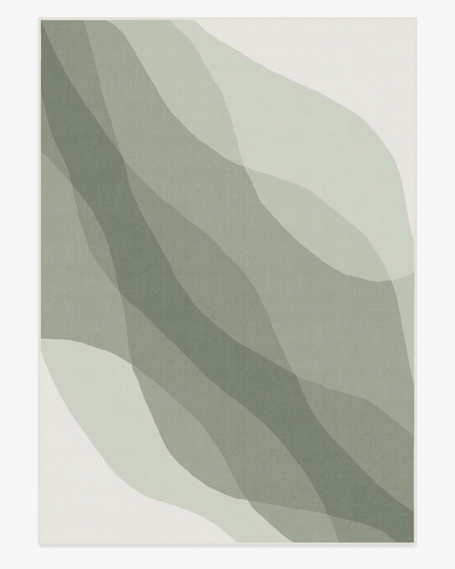 Kallan — Halı, Adaçayı Yeşili, AREA, beyaz zemin, 10x14
