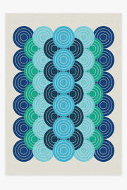 Biba — Halı, Mavi Yeşil, AREA, beyaz zemin, 10x14