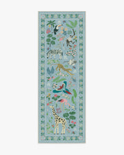 Jingle Jungle — Halı, Arduvaz Mavisi, RUNNER, beyaz zemin, 2x7