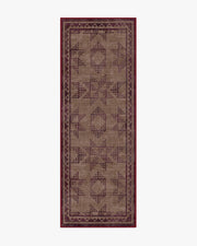 Louisa — Halı, Kahverengi Bordo, RUNNER, beyaz zemin, 2x7