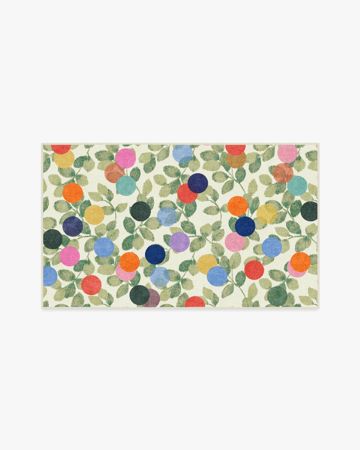 Botanical Whimsy Dots — Halı, Nötr, AREA, beyaz zemin, 3x5