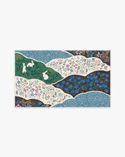 Flower Fields — Halı, Turkuaz Çok Renkli, AREA, beyaz zemin, 3x5