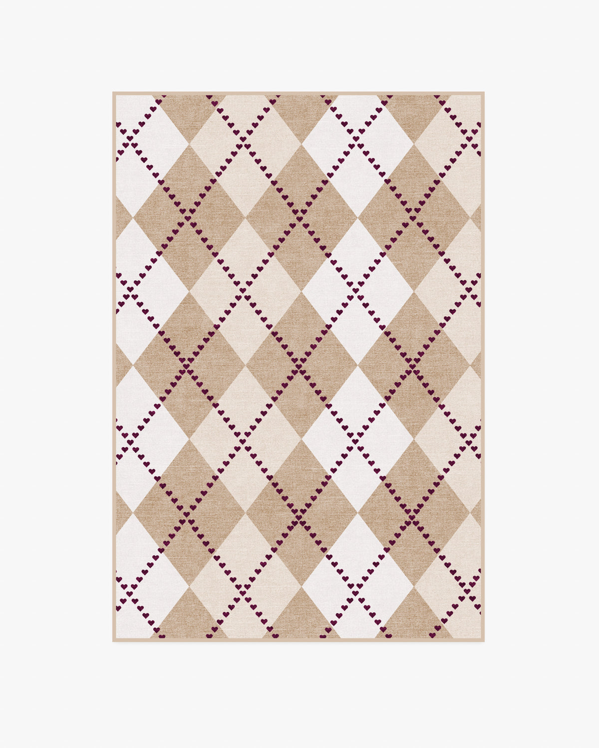 143 Argyle — Halı, Haki Krem, AREA, beyaz zemin, 4x6