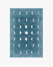 To The Moon And Back — Halı, Soft Turkuaz, AREA, beyaz zemin, 4x6