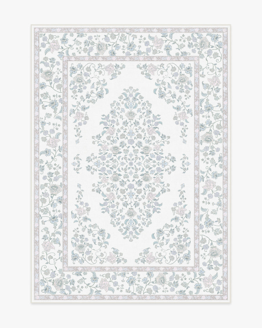Emmeline — Halı, İnci, AREA, beyaz zemin, 5x7