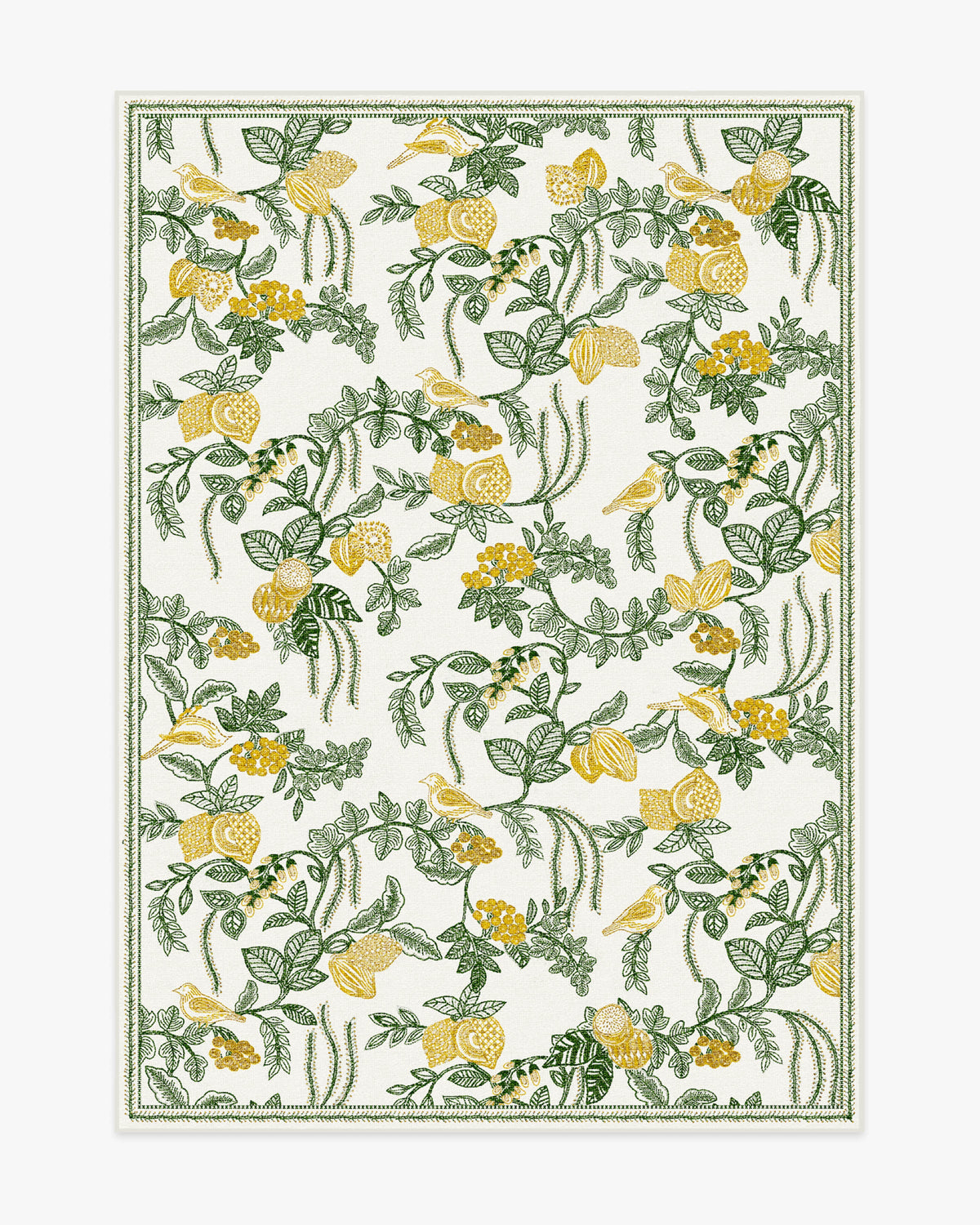 Heidi — Halı, Yeşil ve Limon, AREA, beyaz zemin, 5x7