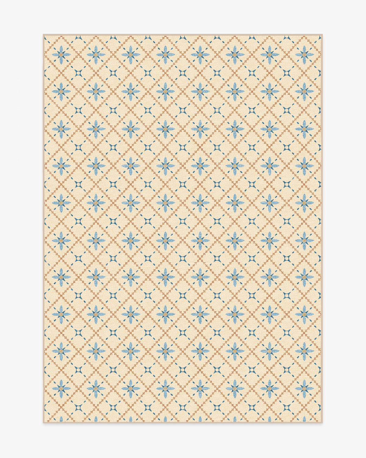 Alva — Halı, Fildişi ve Arduvaz Mavi, AREA, beyaz zemin, 5x7