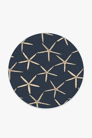 Starfish — Halı, Lacivert, ROUND, beyaz zemin, 6R