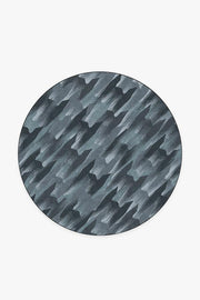 Tie Fighter Houndstooth — Halı, Mavi, ROUND, beyaz zemin, 6R