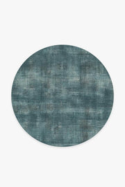 Sudaria Solid — Halı, Turkuaz Mavi, ROUND, beyaz zemin, 6R