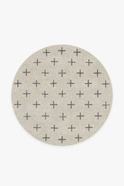 Crosby Birch — Halı, Antrasit, ROUND, beyaz zemin, 6R