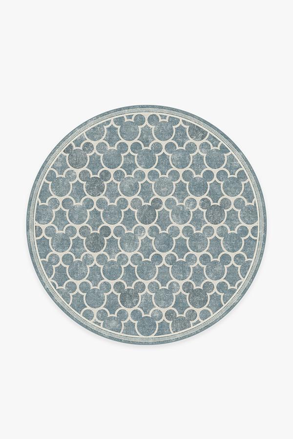 Mickey Trellis — Halı, Arduvaz, ROUND, beyaz zemin, 6R
