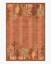 Palmistry Pinstripe — Halı, Sıcak Kahverengi, AREA, beyaz zemin, 6x9