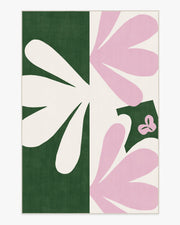 Kolmikko — Halı, Yeşil Pembe, AREA, beyaz zemin, 6x9