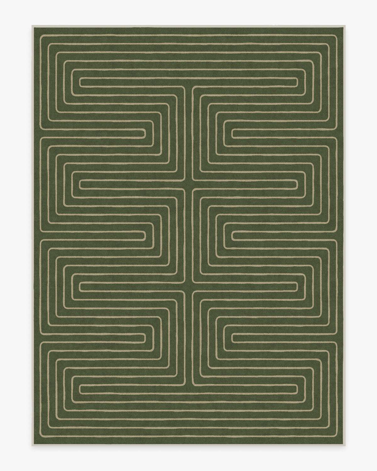 Labyrinth — Halı, Fern Yeşil, AREA, beyaz zemin, 9x12