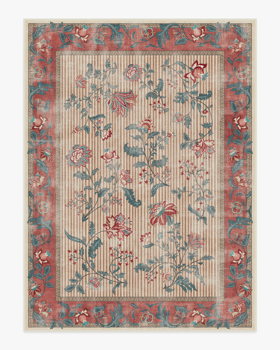 Lilou Currant — Halı, Turkuaz Yeşil, AREA, beyaz zemin, 9x12