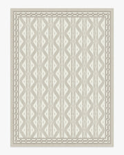 Ava Ikat — Halı, Bej, AREA, beyaz zemin, 9x12