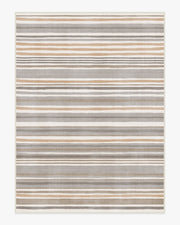 Elio Stripe — Halı, Gri Fildişi, AREA, beyaz zemin, 9x12