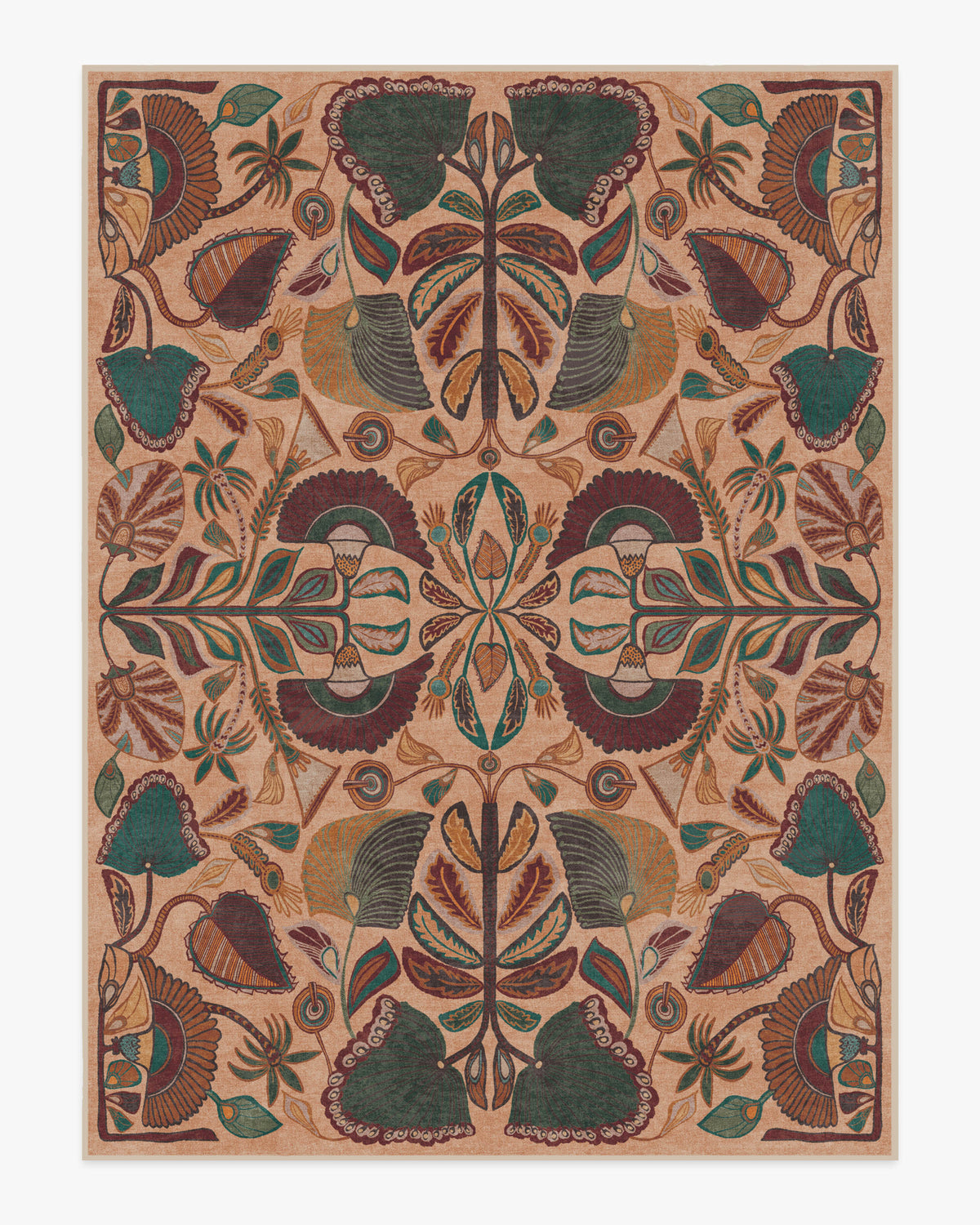 Justina Blakeney Georgia — Halı, Kaleidoscope, AREA, beyaz zemin, 9x12