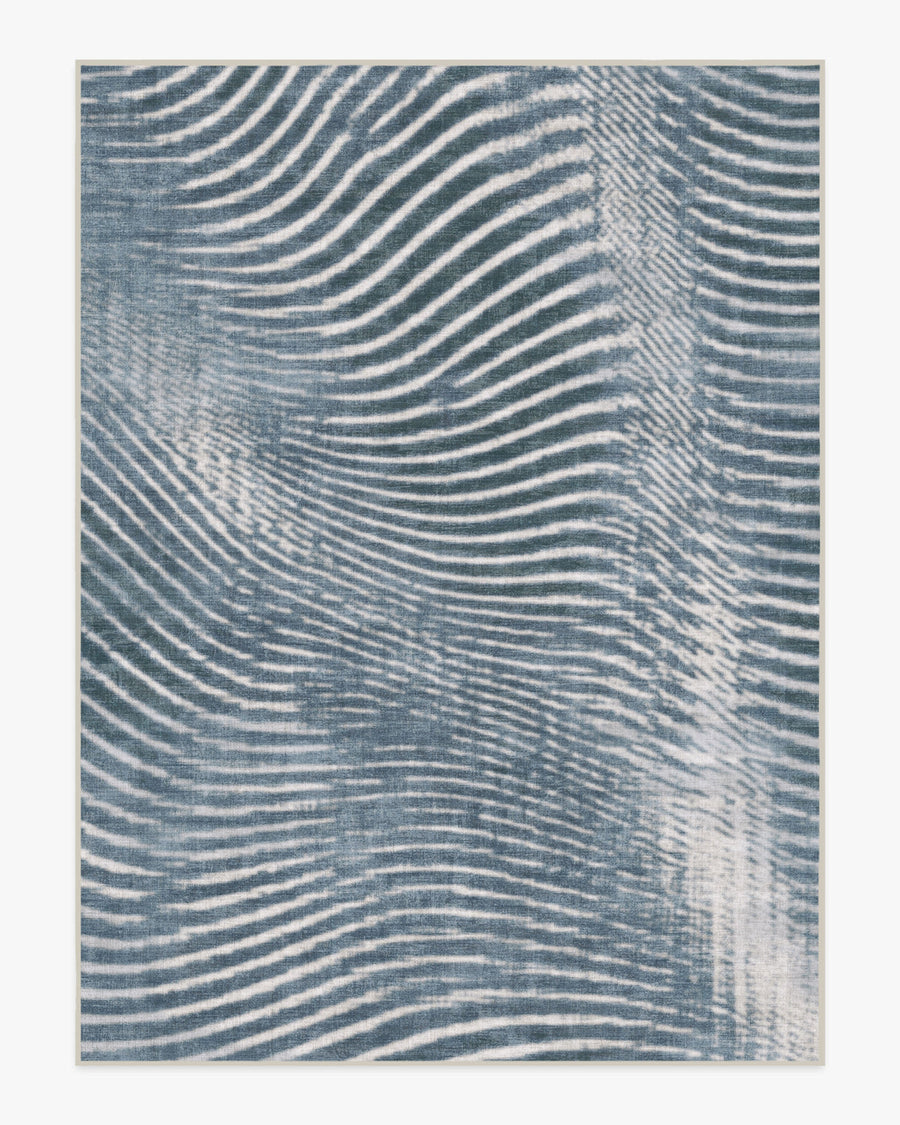 Wesley — Halı, Mavi, AREA, beyaz zemin, 9x12