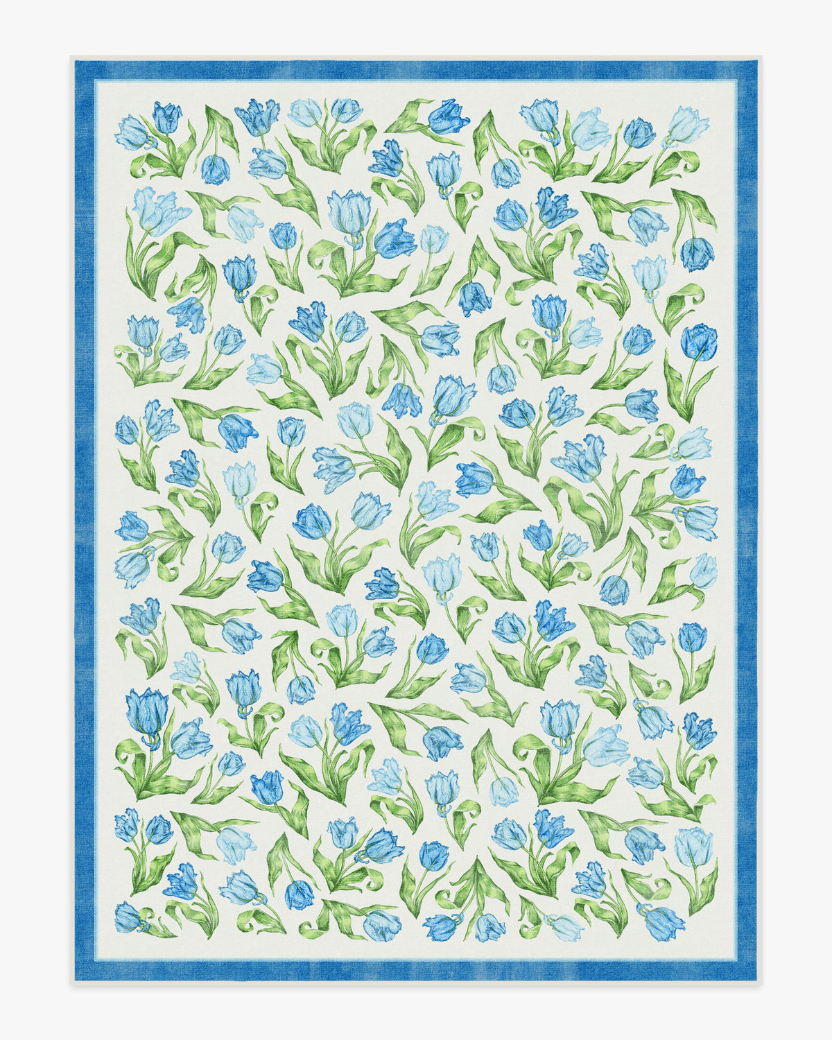 Garden Party — Halı, Mavi, AREA, beyaz zemin, 9x12