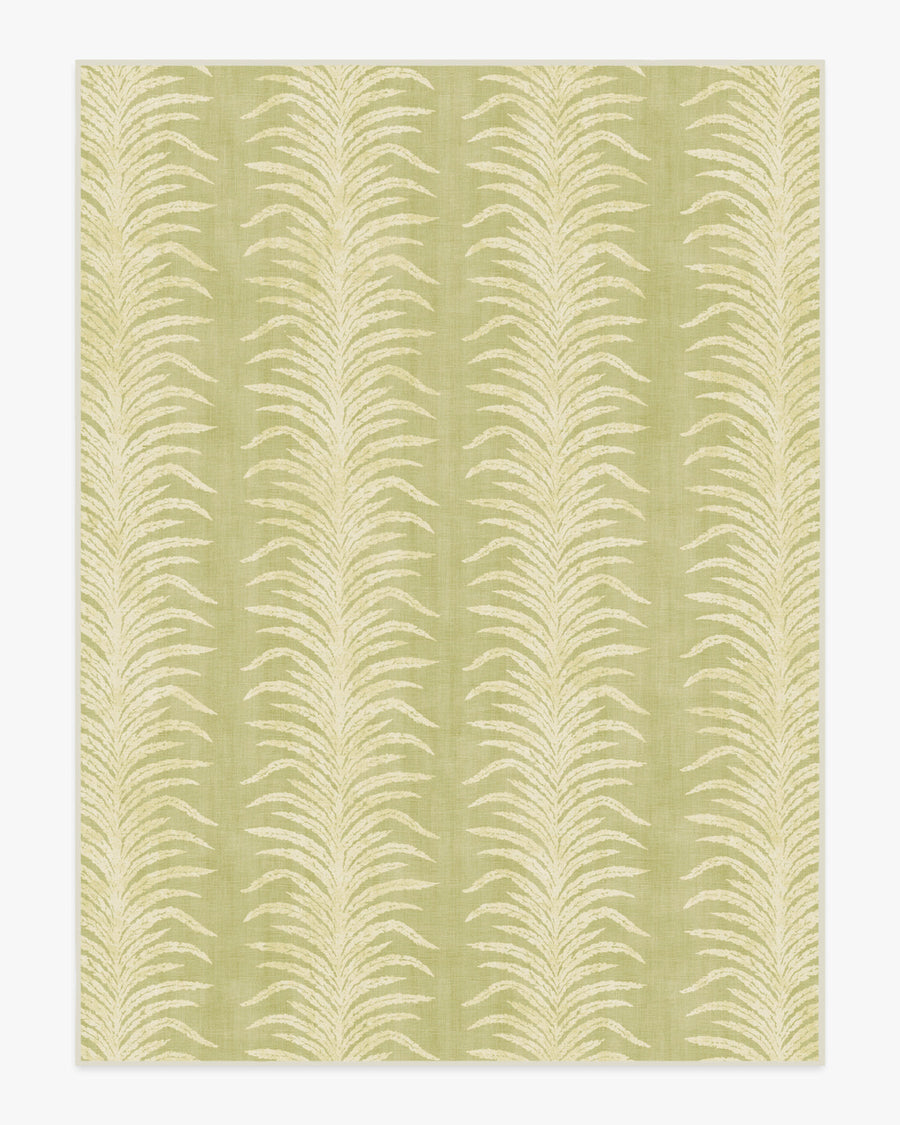 Tree Fern Matcha — Halı, Yeşil, AREA, beyaz zemin, 9x12