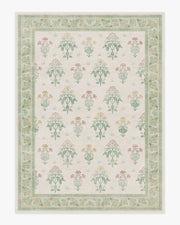 Morris And Co Meadow Sweet — Halı, Fildişi Yeşil, AREA, beyaz zemin, 9x12