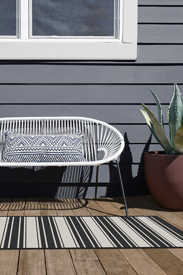 Marina Stripe — Halı, Siyah, RUNNER, yaşam alanı, 2x7