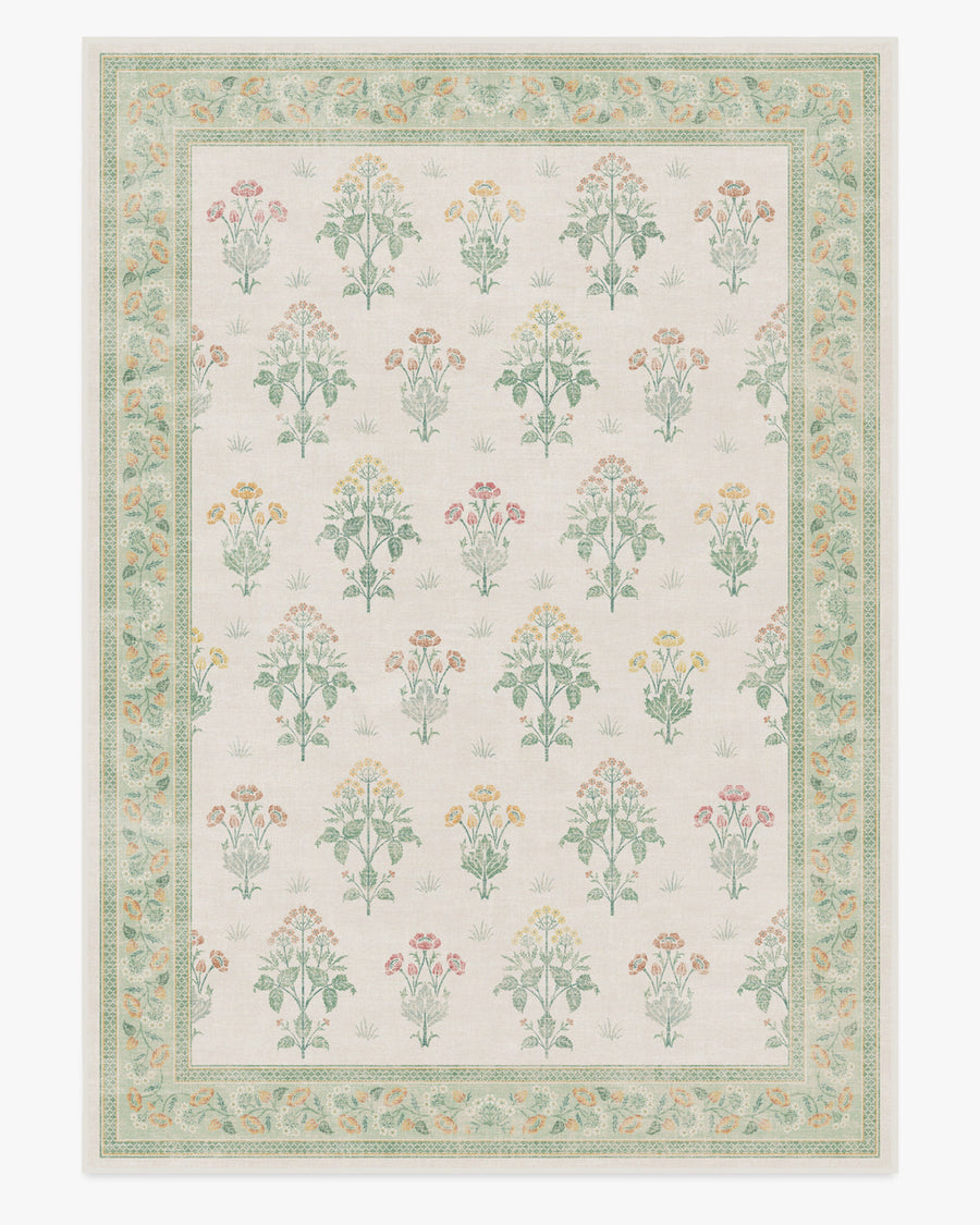 Morris And Co Meadow Sweet — Halı, Fildişi Yeşil, AREA, beyaz zemin, 10x14